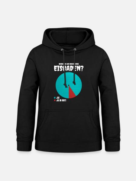 Am Wochenende Eisbaden - Frauen Hoodie - Schwarz