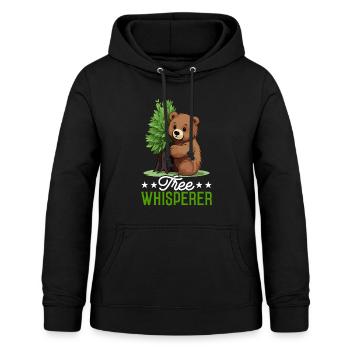 Tree Hugger Environmentalist Bear - Women's Hoodie - black - Front - AI Model Female 172 light (172cm)