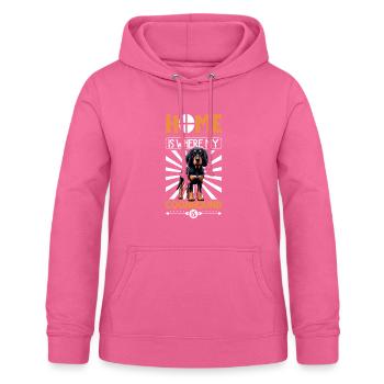 Home - Black and Tan Coonhound - Women's Hoodie - pink - Front - AI Model Female 172 light (172cm)