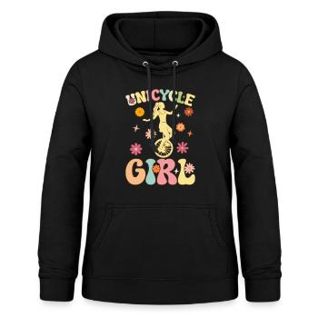 Groovy Monocycle Unicyclist - Women's Hoodie - black - Front - AI Model Female 172 light (172cm)