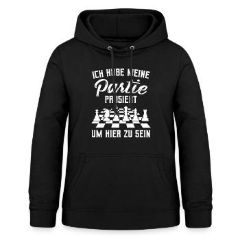 Schach Spieler Schachbrett Geschenk - Frauen Hoodie - Schwarz - Vorne - AI Model Female 172 light (172cm)