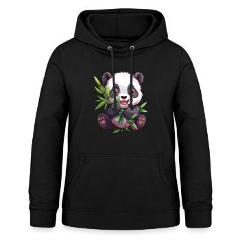Panda Ours Panda géant japonais - Sweat à capuche Femme - noir - Devant - AI Model Female 172 light (172cm)