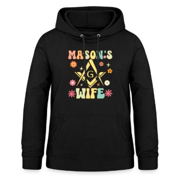 Franc-maçon Groovy Franc-maçonnerie Franc-maçonnerie - Sweat à capuche Femme - noir - Devant - AI Model Female 172 light (172cm)