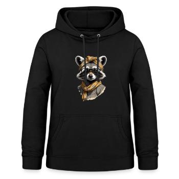 Mama Raccoon Raccoon Amoureux du raton laveur - Sweat à capuche Femme - noir - Devant - AI Model Female 172 light (172cm)