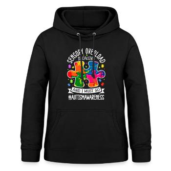 Autismus Autist Autistisch - Frauen Hoodie - Schwarz - Vorne - AI Model Female 172 light (172cm)