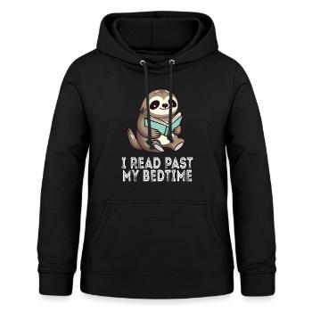 Ich Lese Nach Der Schlafenszeit Lesen Faultier - Frauen Hoodie - Schwarz - Vorne - AI Model Female 172 light (172cm)