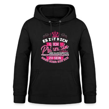 Es Ist Nicht Leicht Prinzessin Und Gleichzeitig - Frauen Hoodie - Schwarz - Vorne - AI Model Female 172 light (172cm)