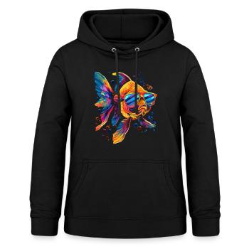 Poissons Rouges Poissons Lunettes de Soleil Popart - Sweat à capuche Femme - noir - Devant - AI Model Female 172 light (172cm)