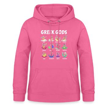 Götter der griechischen Mythologie - Antike Götter Griechenlands - Frauen Hoodie - Pink - Vorne - AI Model Female 172 light (172cm)