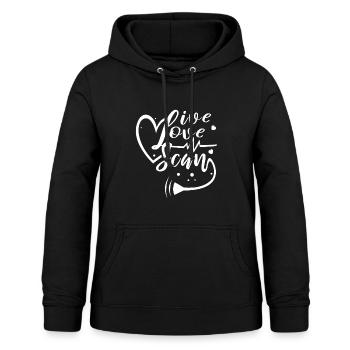 Live Love Scan - Frauen Hoodie - Schwarz - Vorne - AI Model Female 172 light (172cm)