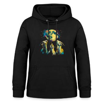Ziegenhof Tier Bauer Heulender Mond - Frauen Hoodie - Schwarz - Vorne - AI Model Female 172 light (172cm)