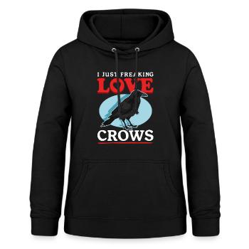 Krähen schwarze Raben Vögel Geschenke - Frauen Hoodie - Schwarz - Vorne - AI Model Female 172 light (172cm)