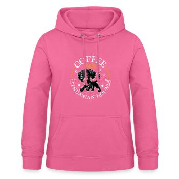 Kaffee und Litauische Bracke - Frauen Hoodie - Pink - Vorne - AI Model Female 172 light (172cm)