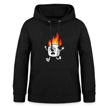 Marshmallow Brennt - Frauen Hoodie - Schwarz - Vorne - AI Model Female 172 light (172cm)