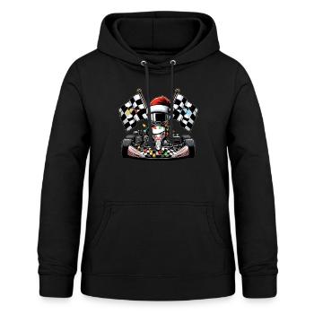 Go Kart Racing Karting Go Kart Racer Weihnachtsmüt - Sweat à capuche Femme - noir - Devant - AI Model Female 172 light (172cm)