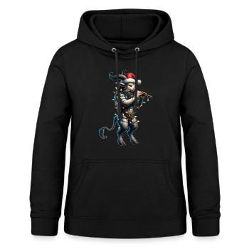 Faun Satyrs Ziege Männer Antike griechische Weihna - Frauen Hoodie - Schwarz - Vorne - AI Model Female 172 light (172cm)