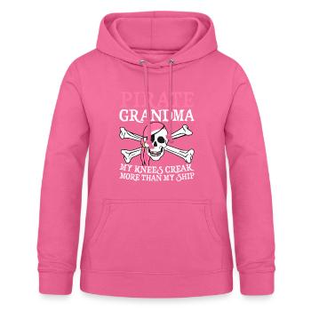 Meine Knie knarren mehr als mein Schiff Lustiger Pirat - Frauen Hoodie - Pink - Vorne - AI Model Female 172 light (172cm)