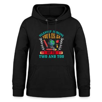 Funny English School Teacher - Frauen Hoodie - Schwarz - Vorne - AI Model Female 172 light (172cm)