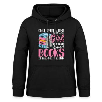 Une fille qui aimait les livres Femme - Sweat à capuche Femme - noir - Devant - AI Model Female 172 light (172cm)