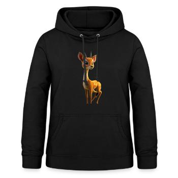 Antilope, Koudou, Gazelle, Afrique, Serengeti, Antilope - Sweat à capuche Femme - noir - Devant - AI Model Female 172 light (172cm)