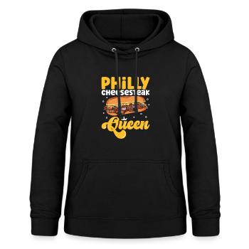 Philly Cheesesteak Queen - Women's Hoodie - black - Front - AI Model Female 172 light (172cm)