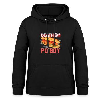 Death by Po' Boy - Frauen Hoodie - Schwarz - Vorne - AI Model Female 172 light (172cm)
