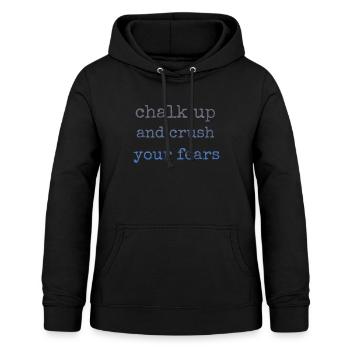 Bouldern Chalk Up Boulderer - Frauen Hoodie - Schwarz - Vorne - AI Model Female 172 light (172cm)