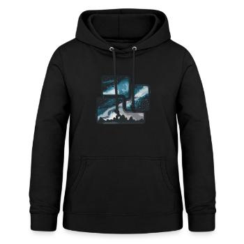 Galaxie Universum Landschaft: Ein Traum für - Frauen Hoodie - Schwarz - Vorne - AI Model Female 172 light (172cm)