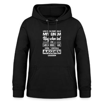 Leg Dich Niemals Mit Einem Hufschmied An - Frauen Hoodie - Schwarz - Vorne - AI Model Female 172 light (172cm)