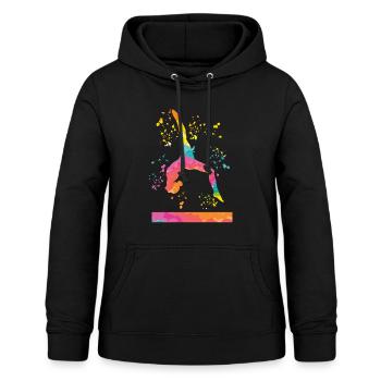 Turnerin Schwebebalken Kunstturnen - Frauen Hoodie - Schwarz - Vorne - AI Model Female 172 light (172cm)