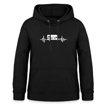Wohnmobil - Frauen Hoodie - Schwarz - Vorne - AI Model Female 172 light (172cm)