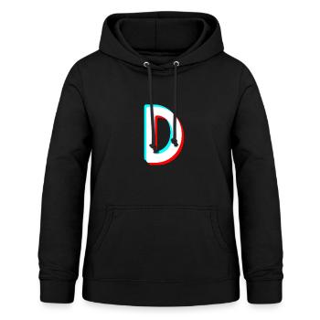 Buchstabe d tiktok - Frauen Hoodie - Schwarz - Vorne - AI Model Female 172 light (172cm)