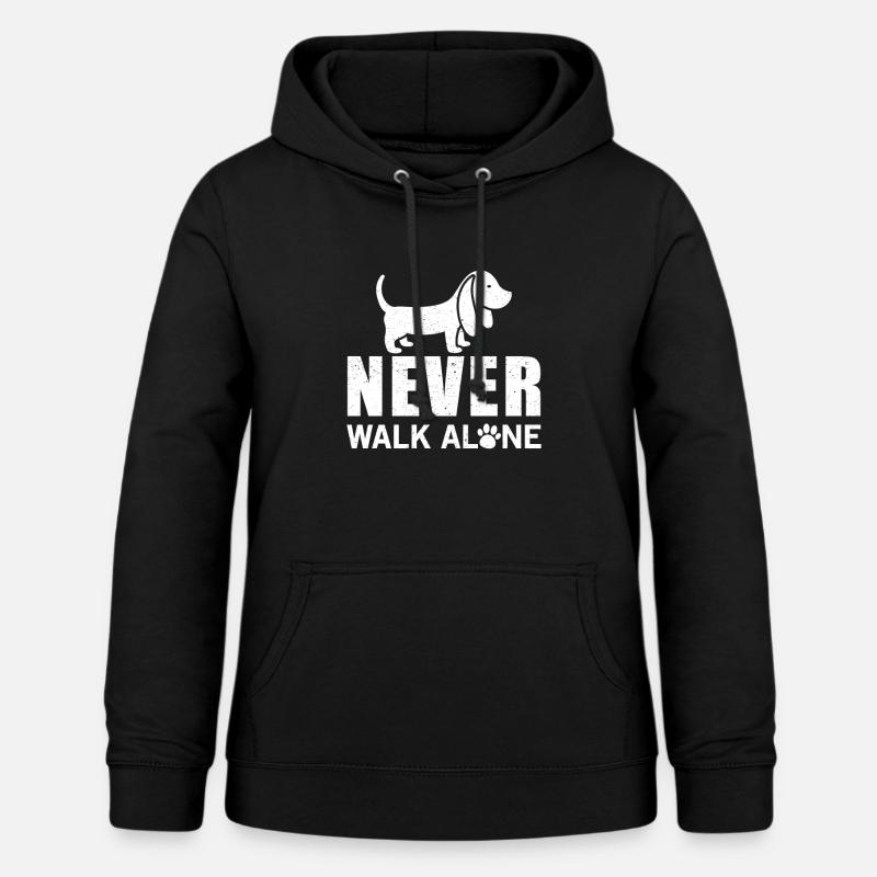 Never walk alone - Sweat à capuche Femme - noir