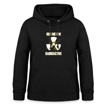 drück mich ich bin radioaktiv - Frauen Hoodie - Schwarz - Vorne - AI Model Female 172 light (172cm)