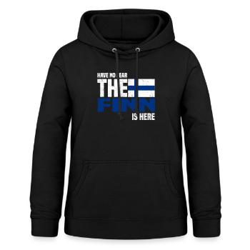 Finnland - Frauen Hoodie - Schwarz - Vorne - AI Model Female 172 light (172cm)