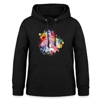 Akkordeon - Frauen Hoodie - Schwarz - Vorne - AI Model Female 172 light (172cm)