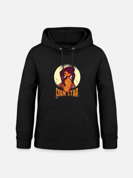 Star drôle de maïs - Sweat à capuche Femme - noir