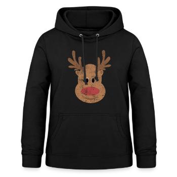Rentier - Frauen Hoodie - Schwarz - Vorne - AI Model Female 172 light (172cm)