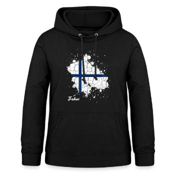 Finnland - Frauen Hoodie - Schwarz - Vorne - AI Model Female 172 light (172cm)