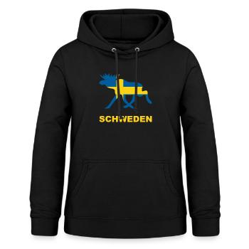 Sweden Moose Flag - Women's Hoodie - black - Front - AI Model Female 172 light (172cm)