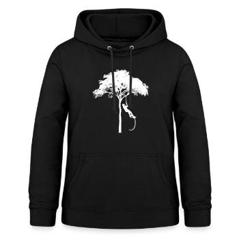 Baum Klettern Beruf Hobby Seil - Frauen Hoodie - Schwarz - Vorne - AI Model Female 172 light (172cm)