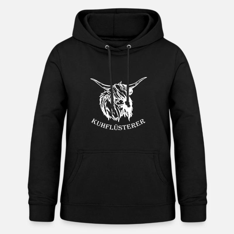 Vache bœuf fermier fermier vache whisperer cadeau - Sweat à capuche Femme - noir