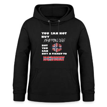 Norvège - Sweat à capuche Femme - noir - Devant - AI Model Female 172 light (172cm)