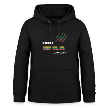 Lithuania Europe - Women's Hoodie - black - Front - AI Model Female 172 light (172cm)