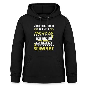 Schwimmerin Schwimmen Spruch - Frauen Hoodie - Schwarz - Vorne - AI Model Female 172 light (172cm)