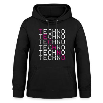 Electronic music - Women's Hoodie - black - Front - AI Model Female 172 light (172cm)