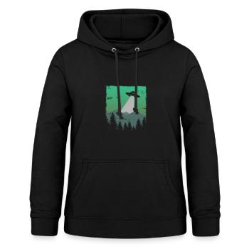 Ufo - Frauen Hoodie - Schwarz - Vorne - AI Model Female 172 light (172cm)