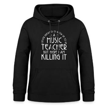 Musiklehrer Musiker Musik - Frauen Hoodie - Schwarz - Vorne - AI Model Female 172 light (172cm)