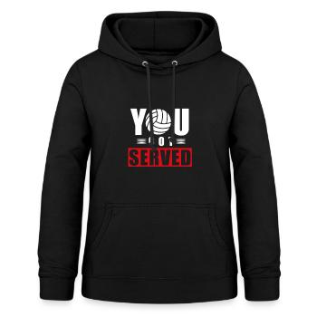 You got served - Women's Hoodie - black - Front - AI Model Female 172 light (172cm)