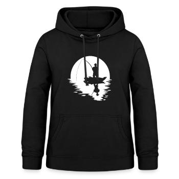 Angler Sonnenuntergang Angeln - Frauen Hoodie - Schwarz - Vorne - AI Model Female 172 light (172cm)